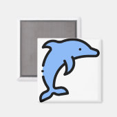 Kleine Dolphin Magnet (Vorderseite/Rückseite)