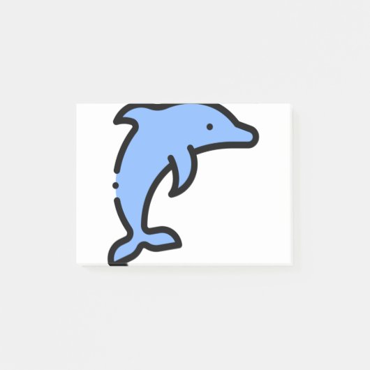 Kleine Dolphin Post-it Klebezettel (Vorderseite)