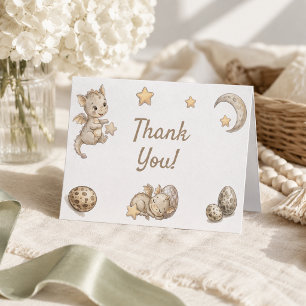 Kleine Drache Magische Babyparty Dankeskarte