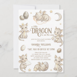 Kleine Drache Magische Babyparty Einladung