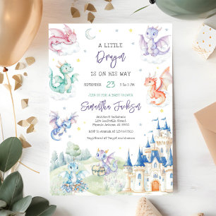 Kleine Drachen-Baby-Party-Einladung Einladung