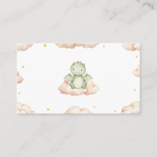 Kleine Drachenbücher für die Babyverpackungskarte Begleitkarte (Rückseite)