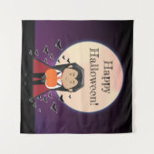 Kleine Dracula Kostüme Halloween-Party Hintergrund Wandteppich (Vorderseite (Horizontal))