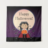 Kleine Dracula Kostüme Halloween-Party Hintergrund Wandteppich (Vorderseite)