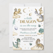 Kleine Dragon Baby Dusche Einladung (Vorderseite)