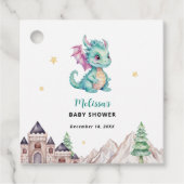 Kleine Dragon Baby Dusche Geschenkanhänger (Vorderseite)