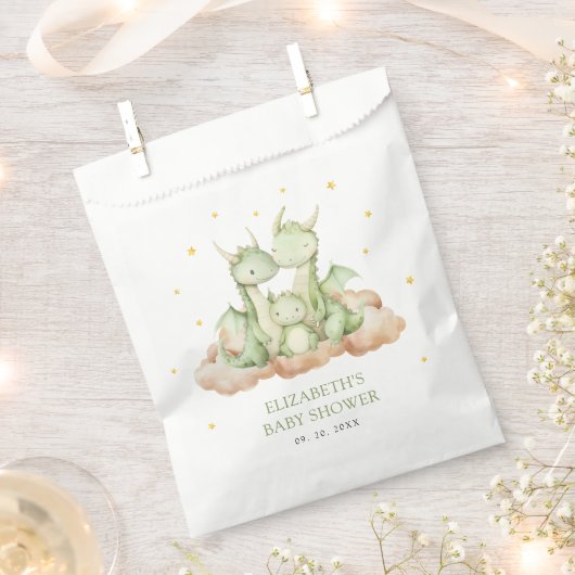 Kleine Dragon Baby Dusche Geschenktütchen (Ausgeschnitten)