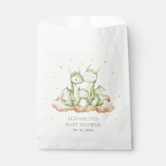 Kleine Dragon Baby Dusche Geschenktütchen (Vorderseite)