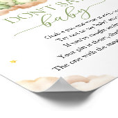 Kleine Dragon Baby-Dusche sagt kein Baby-Zeichen Poster (Ecke)