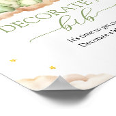 Kleine Dragon Babydusche dekorieren ein Bib-Zeiche Poster (Ecke)