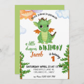 kleine Dragon Birthday Einladung, Kind einladen Einladung (Vorne/Hinten)