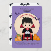 Kleine Drakula-Einladung Einladung (Vorne/Hinten)