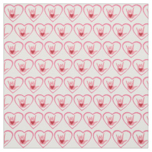KLEINE DRUCKMASCHINEN - Pink I Liebe Sie signieren Stoff