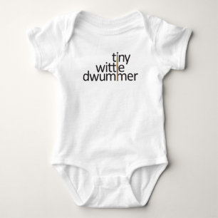 Kleine Drummer Musiker Baby Talk Spaß Strampler