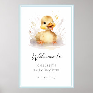 Kleine Duckling Baby Dusche Begrüßungsschild Poste Poster