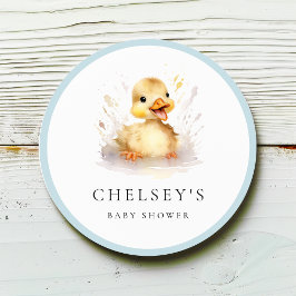 Kleine Duckling Babydusche Runder Aufkleber