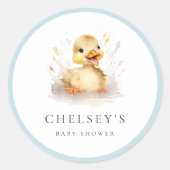 Kleine Duckling Babydusche Runder Aufkleber (Vorderseite)