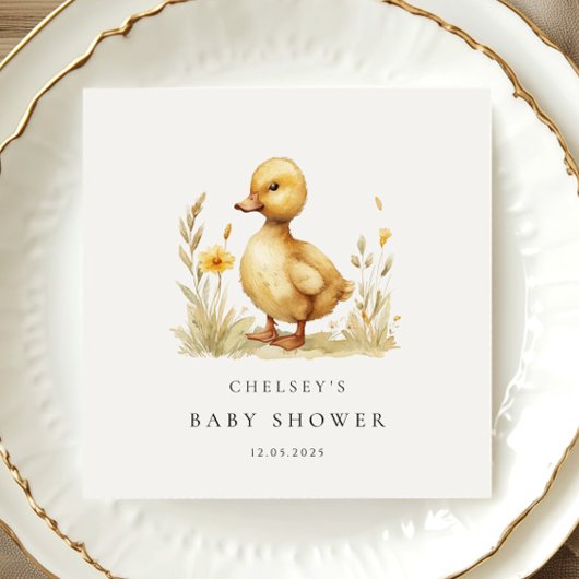 Kleine Duckling Babydusche Serviette