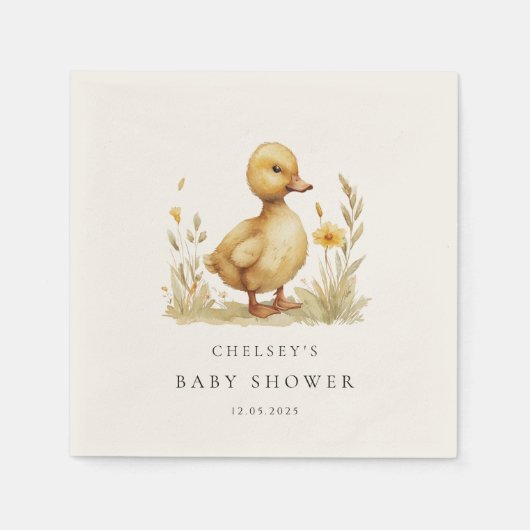 Kleine Duckling Babydusche Serviette (Vorderseite)