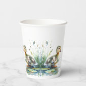 Kleine Duckling Paper Cups Junge Dusche Pappbecher (Rückseite)
