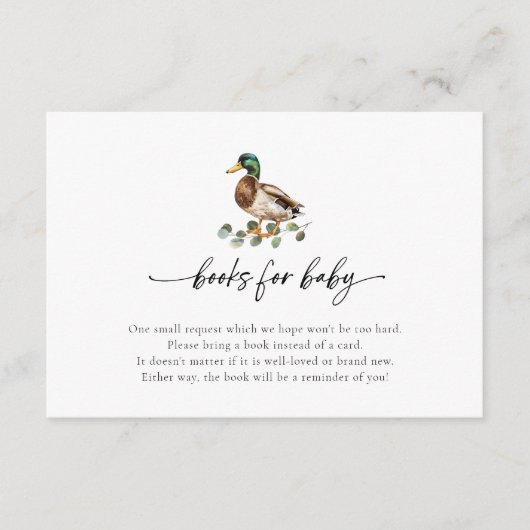 Kleine Ducklings Duck Baby Shower Buy Anfrage Begleitkarte (Vorderseite)