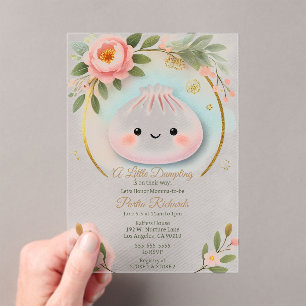 Kleine duftende Babydusche Acryleinladungen
