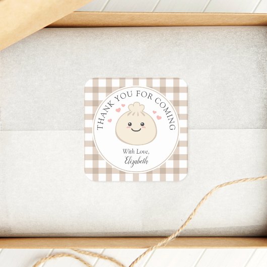 Kleine duftende Babydusche Danke, dass ihr gekomme Quadratischer Aufkleber