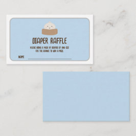 Kleine Dumpling auf dem Weg Windeln Raffle Tickets Begleitkarte