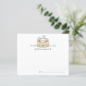 Kleine Dumpling Baby Dusche Blue Advice Card (Stehend Vorderseite)