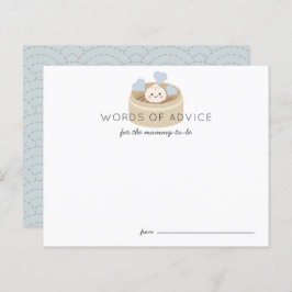 Kleine Dumpling Baby Dusche Blue Advice Card