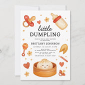 Kleine Dumpling Babydusche Einladung (Vorderseite)