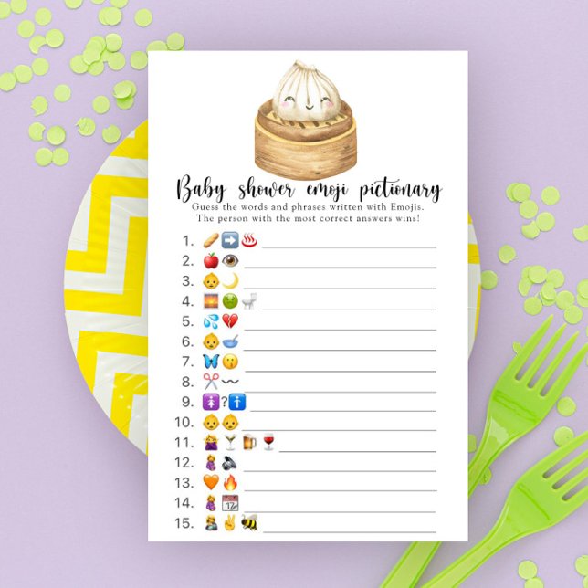Kleine Dumpling Babydusche Emoji Pictionary game (Von Creator hochgeladen)