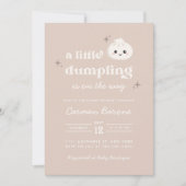 Kleine Dumpling Bao Dim Sum Babydusche Einladung (Vorderseite)