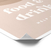 Kleine Dumpling Bao Dim Sum Food & Drinks Zeichen Poster (Ecke)