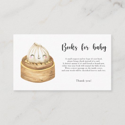 Kleine Dumpling - Bücher für das Baby Begleitkarte (Vorderseite)