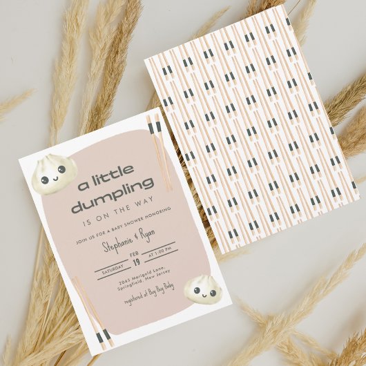Kleine Dumpling Dim Sum Baby Dusche Einladung