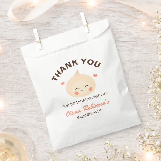 Kleine Dumpling Dim Sum Baby Dusche Geschenktütchen (Ausgeschnitten)