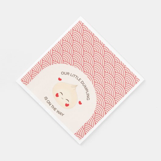 Kleine Dumpling Dim Sum Baby Dusche Serviette (Ecke)