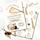 Kleine Dumpling Dim Sum Gender Neutral Baby Dusche Einladung