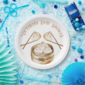 Kleine Dumpling Dim Sum Gender Neutral Baby Dusche Pappteller (Party)