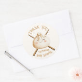 Kleine Dumpling Dim Sum Gender Neutral Baby Dusche Runder Aufkleber (Umschlag)