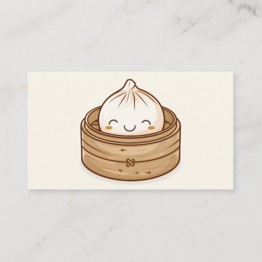 Kleine Dumpling Kawaii Babydusche Windelwanne Begleitkarte (Rückseite)