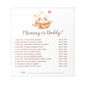 Kleine Dumpling Rate wer Baby Shower Game Notizblock (Vorderseite)