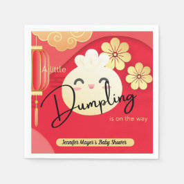 Kleine Dumpling Red Gold Baby Dusche Napkins Serviette