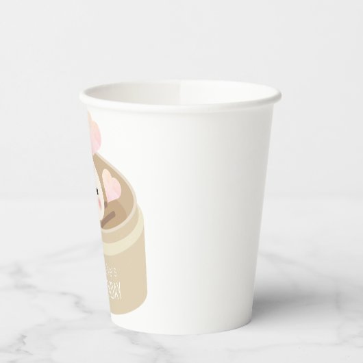 Kleine Dumpling zum Geburtstag Pappbecher (Links)