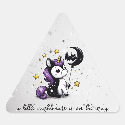 Kleine Einhorn-Babydusche Dreieckiger Aufkleber (Vorderseite)