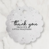 Kleine Einhorn-Babydusche Geschenkanhänger (Rückseite)