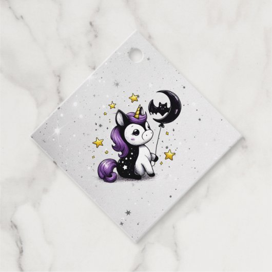 Kleine Einhorn-Babydusche Geschenkanhänger (Vorderseite)