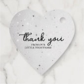 Kleine Einhorn-Babydusche Geschenkanhänger (Rückseite)