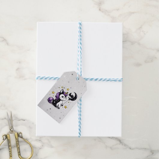 Kleine Einhorn-Babydusche Geschenkanhänger (Mit Garn)